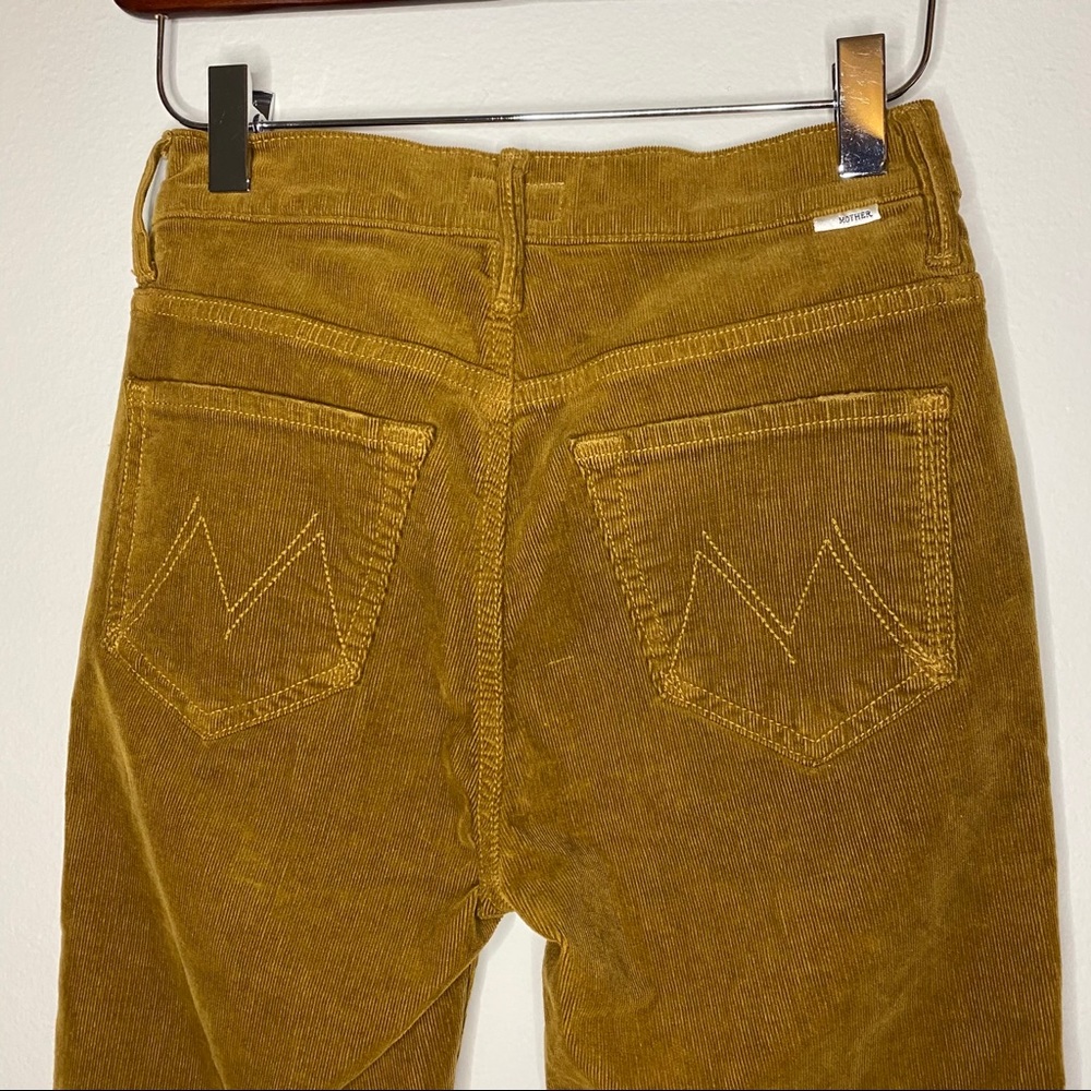 Mother High Rise Insider Crop Fray Corduroy Jeans